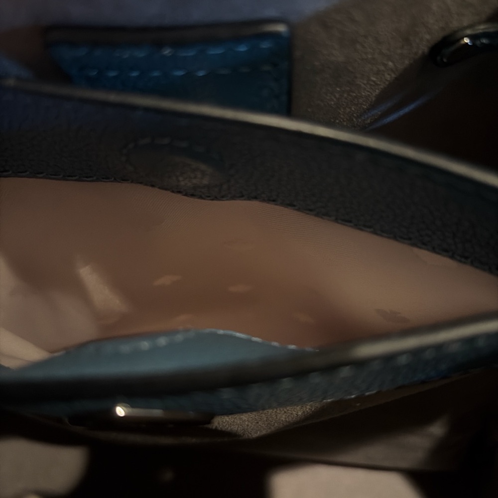 Elegant Blue Bucket Shoulder Bag - Picture 6 of 9